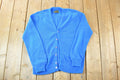 Vintage 1970s Fargo Knit Perfect Mild Distress Cardigan Sweater Made In USA