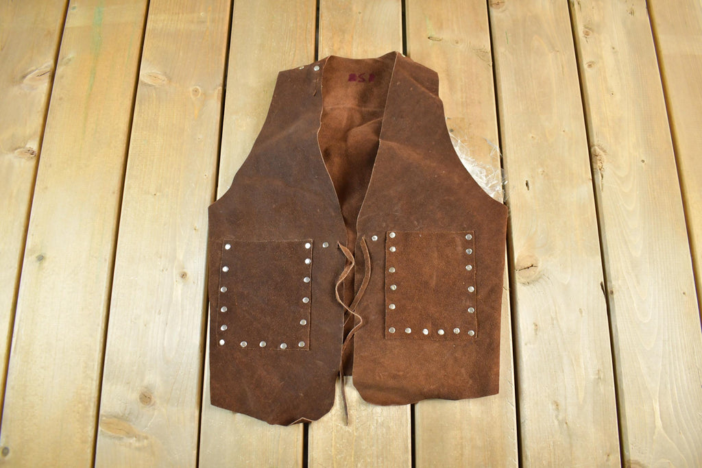 Vintage 1970s Timberwolf Suede Leather Western Vest Women's S