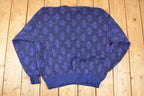Vintage 1990s Melange Abstract Knit Cardigan Sweater Women's XL