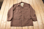Vintage 1970s Levi's Panatela Tops Brown Western Style Button Up Shirt Made in USA Size XL