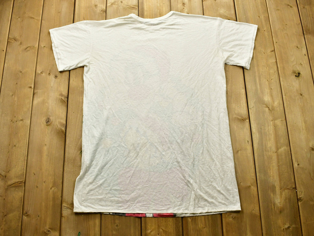 Vintage 90's Looney Tunes Christmas Lounge T-Shirt , All Over Print , Made In USA , Graphic , Single Stitch , 90s