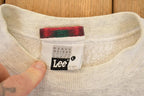 Vintage 1990s Lite Beer Embroidered Plaid L Heavyweight Crewneck Sweatshirt Mens M