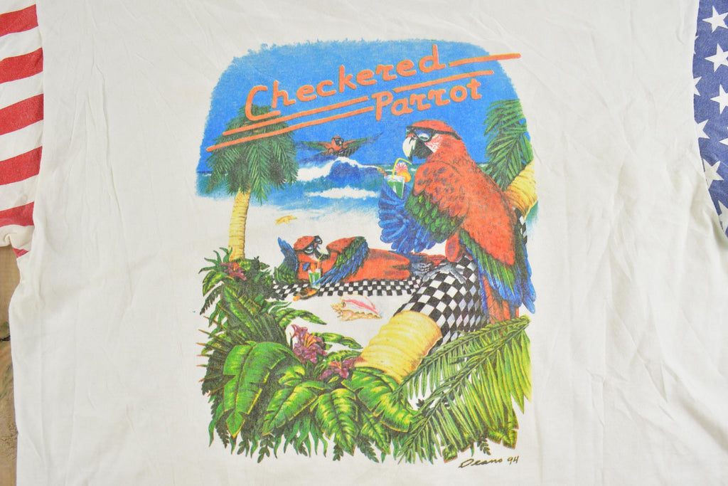 Vintage 1994 The Checkered Parrot Atlanta Souvenir T-Shirt