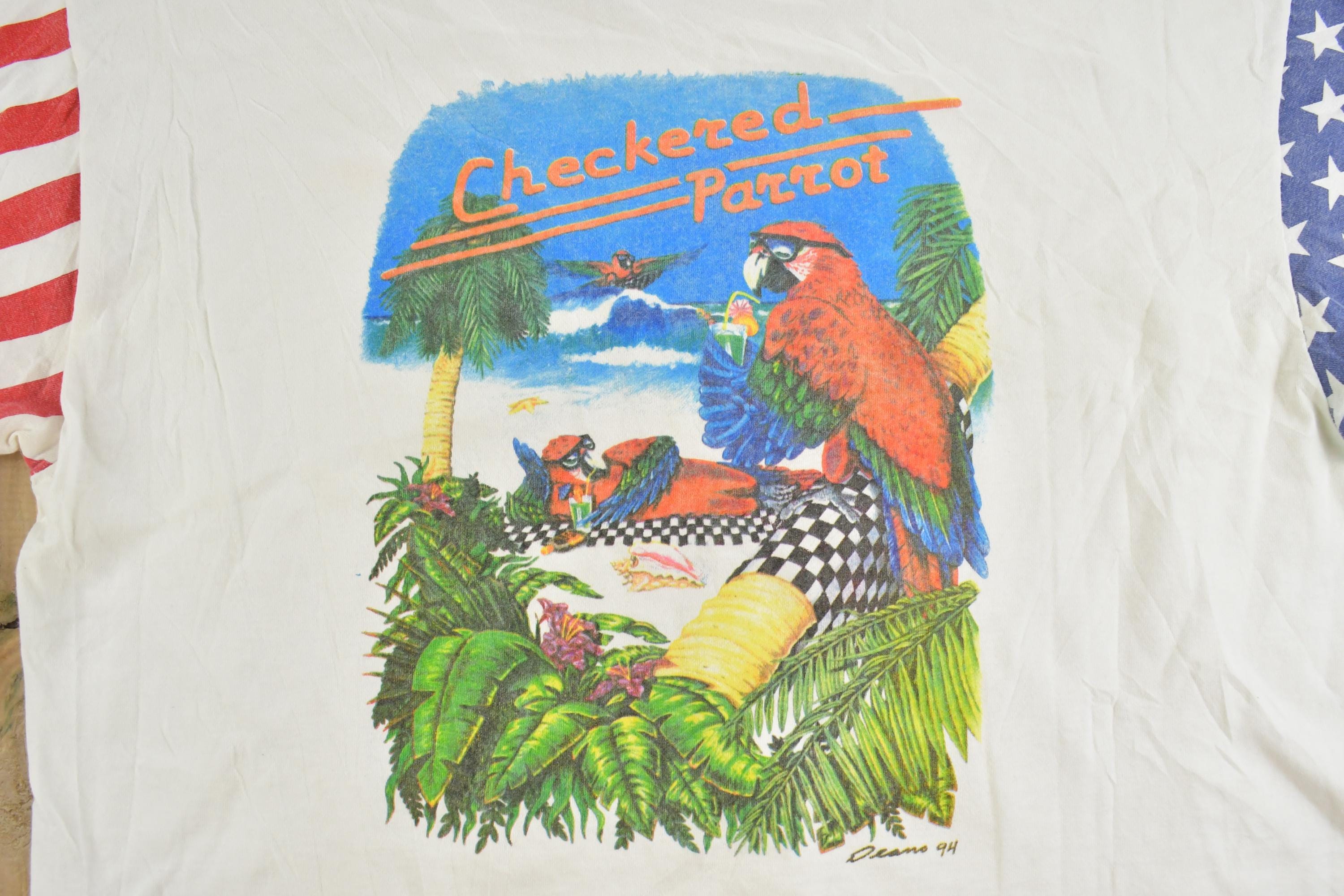Vintage 1994 The Checkered Parrot Atlanta Souvenir T-Shirt