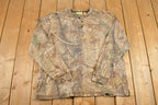 Vintage 1990s Gander Realtree Camo Quarter Button Crew Neck Shirt Mens XL