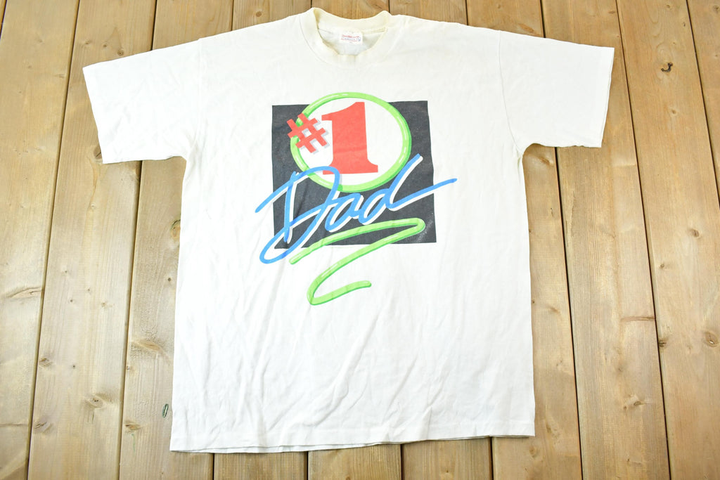 Vintage 1990s Number 1 Dad Souvenir T-Shirt Mens L / Made In USA / Vintage Vacation Dad Tee / Rare Destination Tee / Tennessee River Shirt