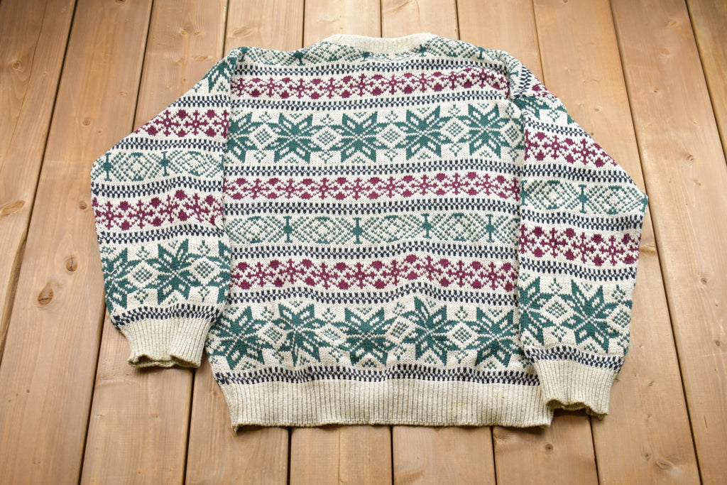 Vintage 1990s Northwest Territory Snow Graphic Knitted Sweater