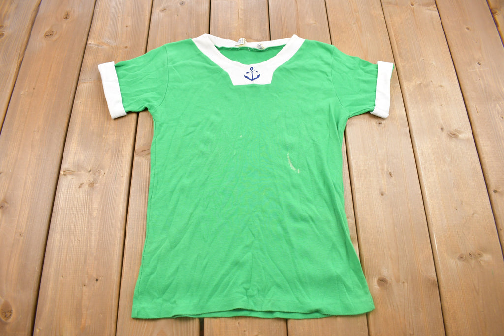 True Vintage 1970s Navy Graphic T Shirt