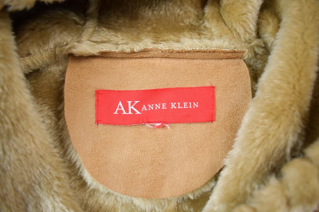 Vintage 1980s Anne Klein Authentic Shearling Parka Jacket