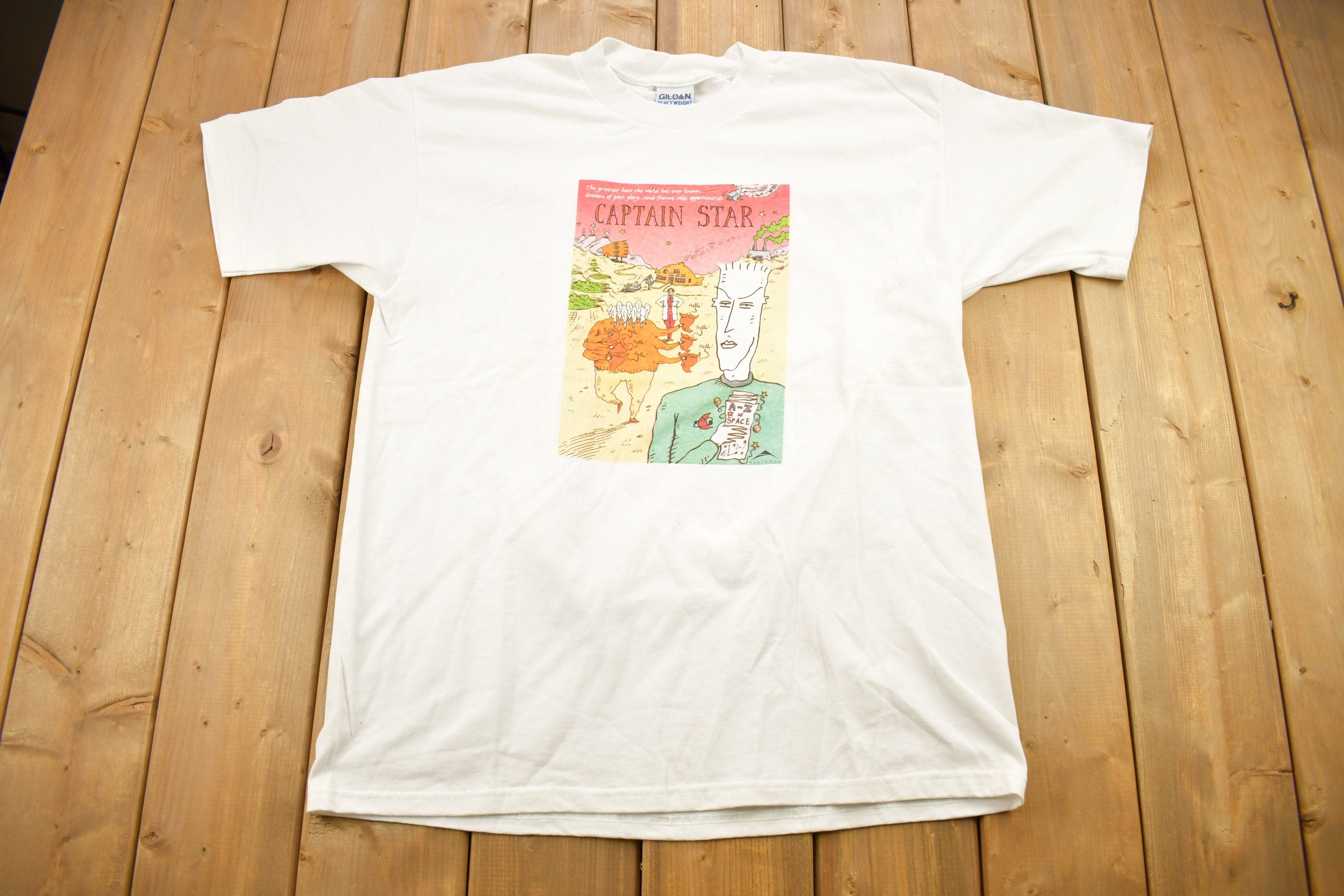 Vintage 1990s Captain Star Comicbook Promo T-shirt