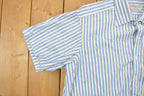 Vintage 1990s Turnbull London Striped Blue Button Up Shirt