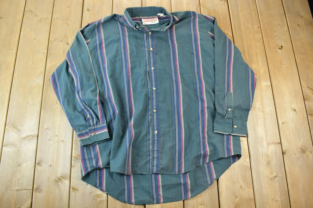Vintage 1990s McGregor Striped Button Up Shirt