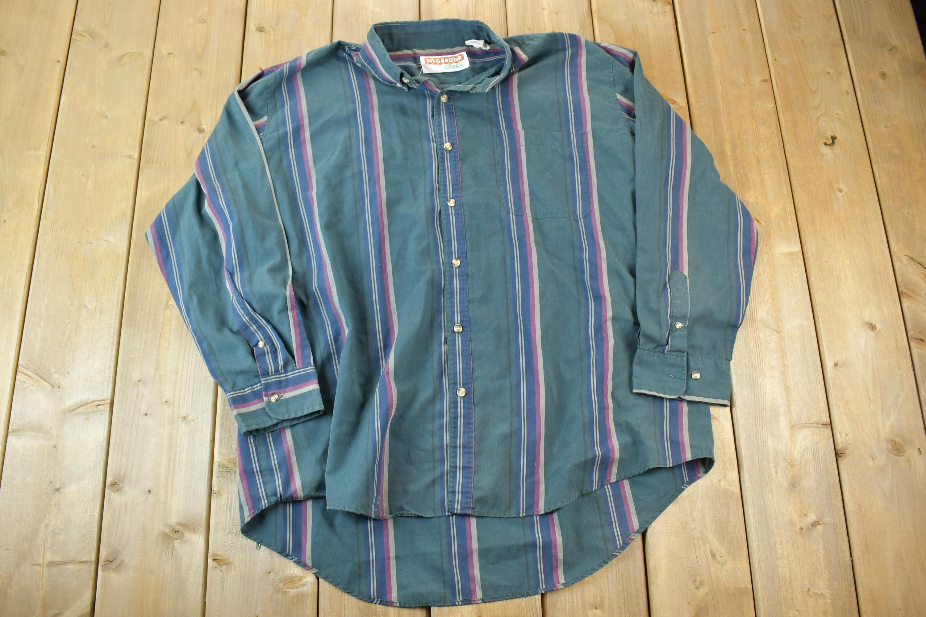 Vintage 1990s McGregor Striped Button Up Shirt