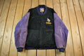 Vintage 1990's Minnesota Vikings Leather Letterman Jacket Mens Large
