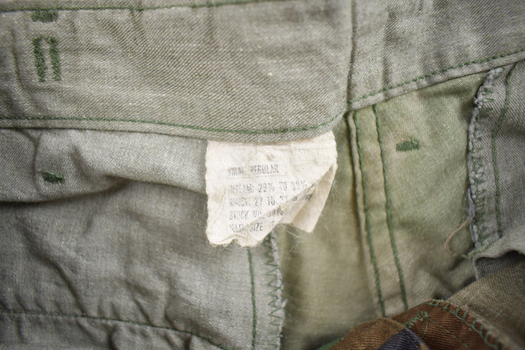 Vintage 1982 Army Woodland Camouflage Cargo Pants Size Small (32 x 29