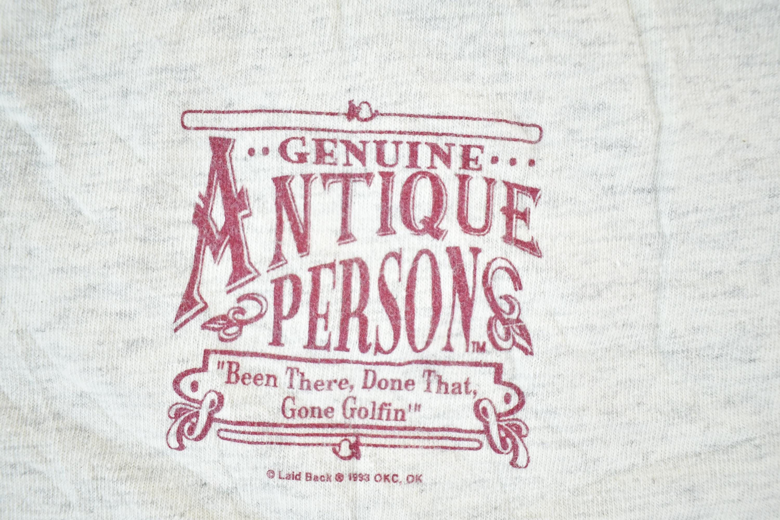 Vintage 1993 Antique Golfer Souvenir T-Shirt Mens XL