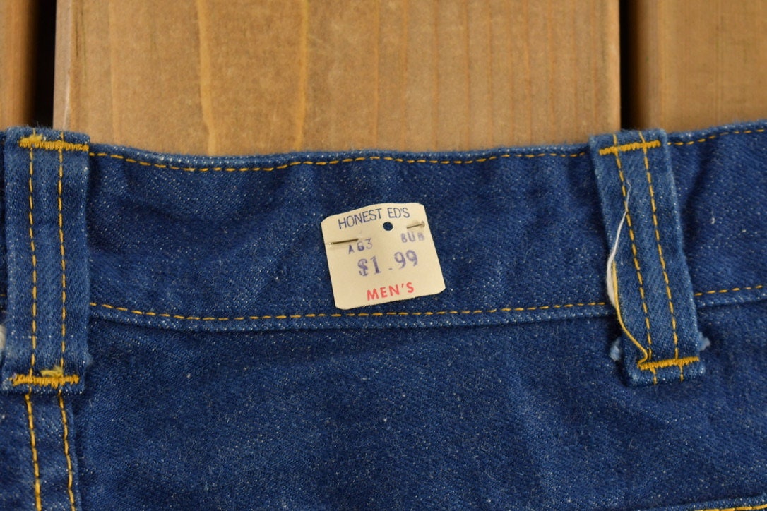 Vintage 1970s Road Runner Flare Jeans Size 38 x 34 / Vintage Denim / Streetwear / Vintage Denim / Vintage Jeans / Dead Stock