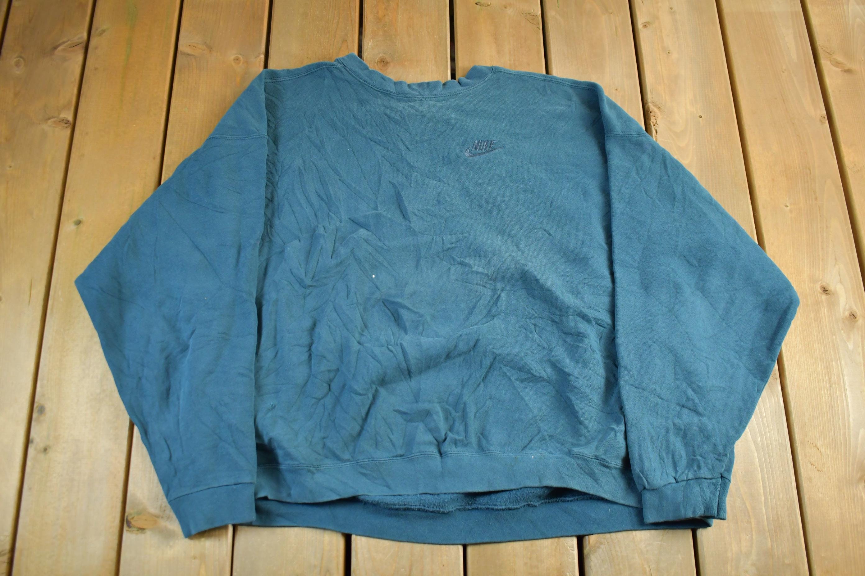 Vintage 1990s Nike Embroidered Mini Swoosh Crewneck Sweatshirt Men's 2XL