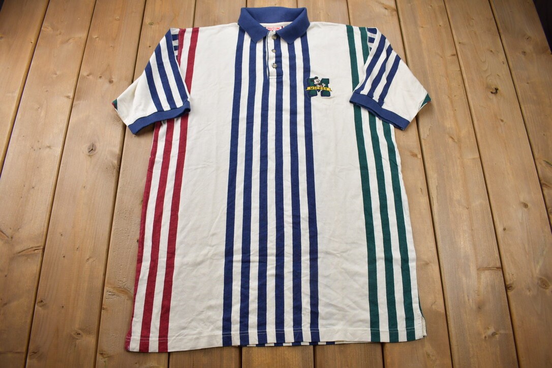 Vintage 1990s Disney Mickey Mouse Collared Polo Shirt / Mickey Inc / Disney Shirt / Polo Shirt / Mickey Mouse / Embroidered