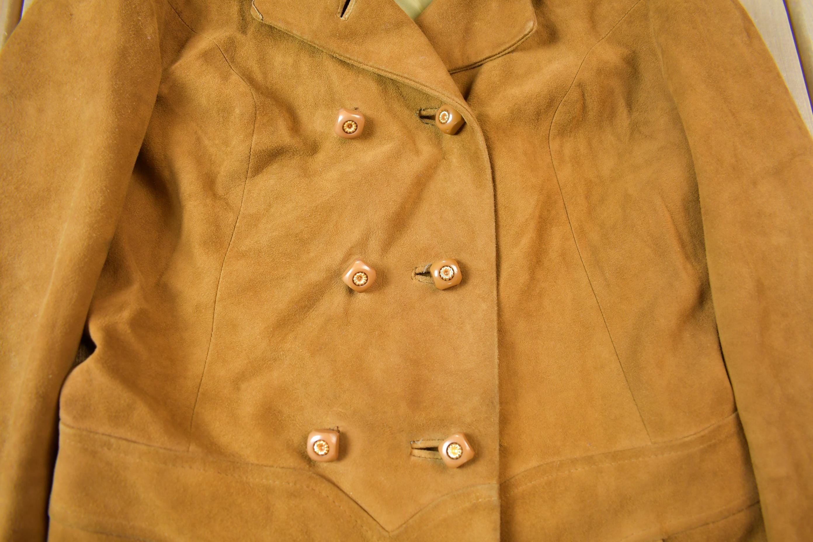 True Vintage 1960s Tilopel Women's Suede Trench Coat