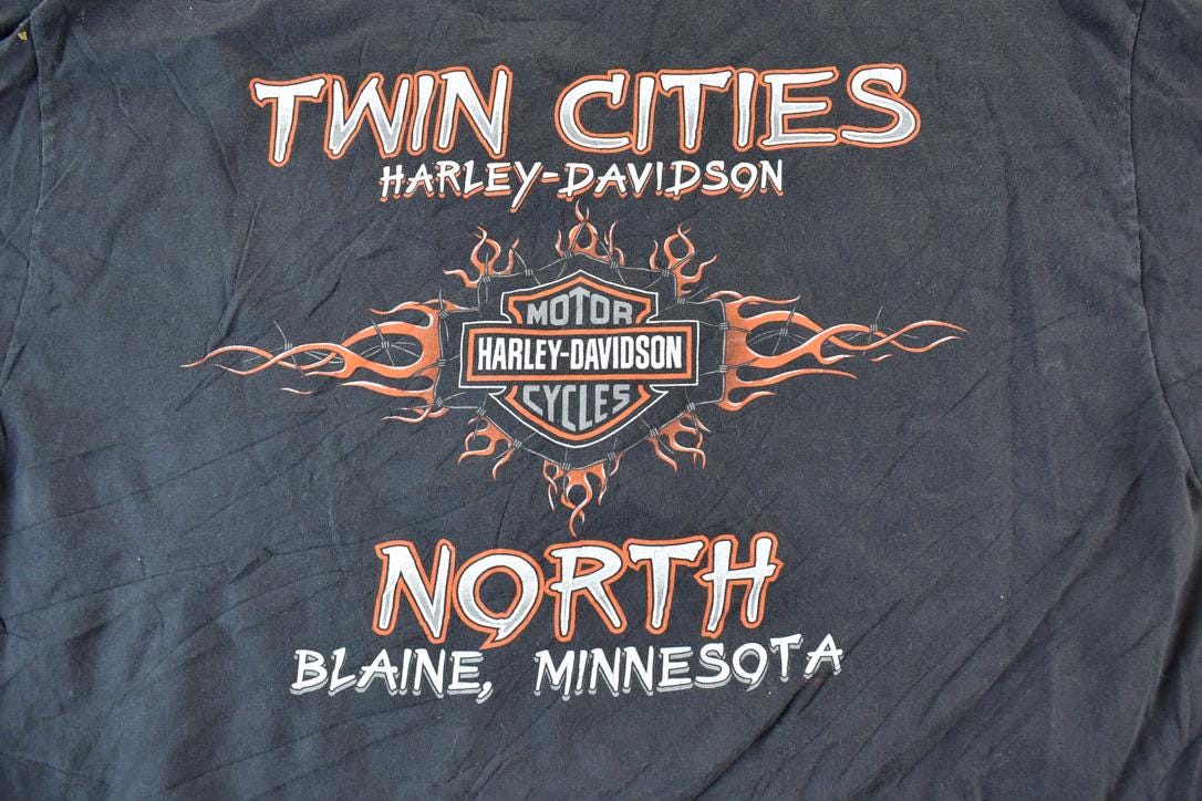 Vintage 1990s Harley Davidson Motorcycles T-Shirt Made In USA