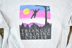 Vintage 1990s Triangle Training Centre Crossgrain Crewneck Sweatshirt Mens L  Made In USA  90s Souvenir Crewneck  Vintage Souvenir