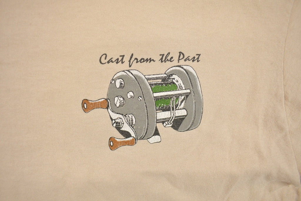 Vintage 1990s Cast From the Past Parody Fishing Art Graphic T Shirt