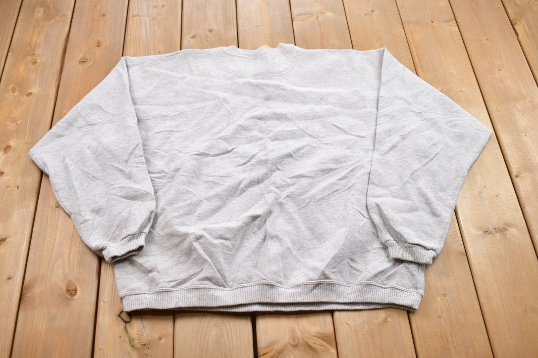 Vintage 1990s Champion Blank Grey Crewneck Sweatshirt