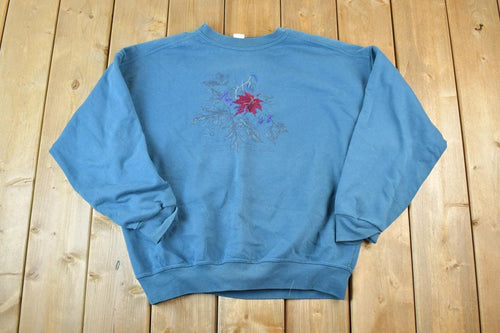 Vintage 1990s Northern Reflections Outdoorsman Crewneck Sweatshirt / Embroidered / Nature Sweater / Outdoor Sweater
