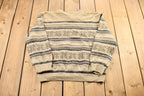 Vintage 1990s Falls Creek Striped Winter Pattern Knit Crewneck Sweater