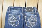 Vintage Y2K Miss Me Bedazzled Low Rise Jeans Size 26x31