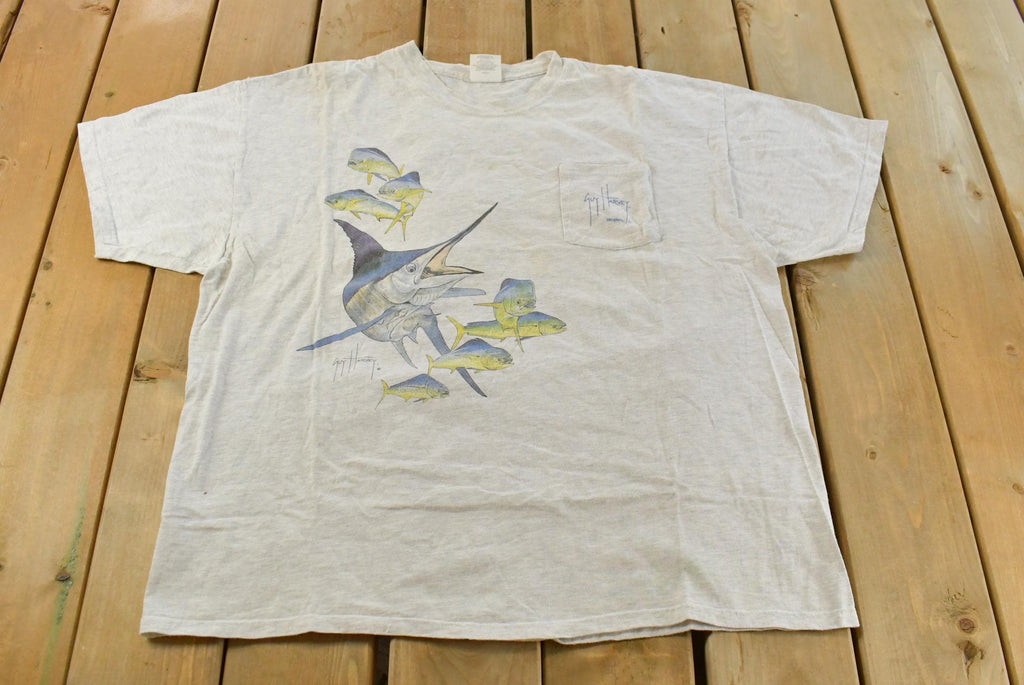 Vintage 1990s Guy Harvey Souvenir Fishing T-Shirt Men's 2XL