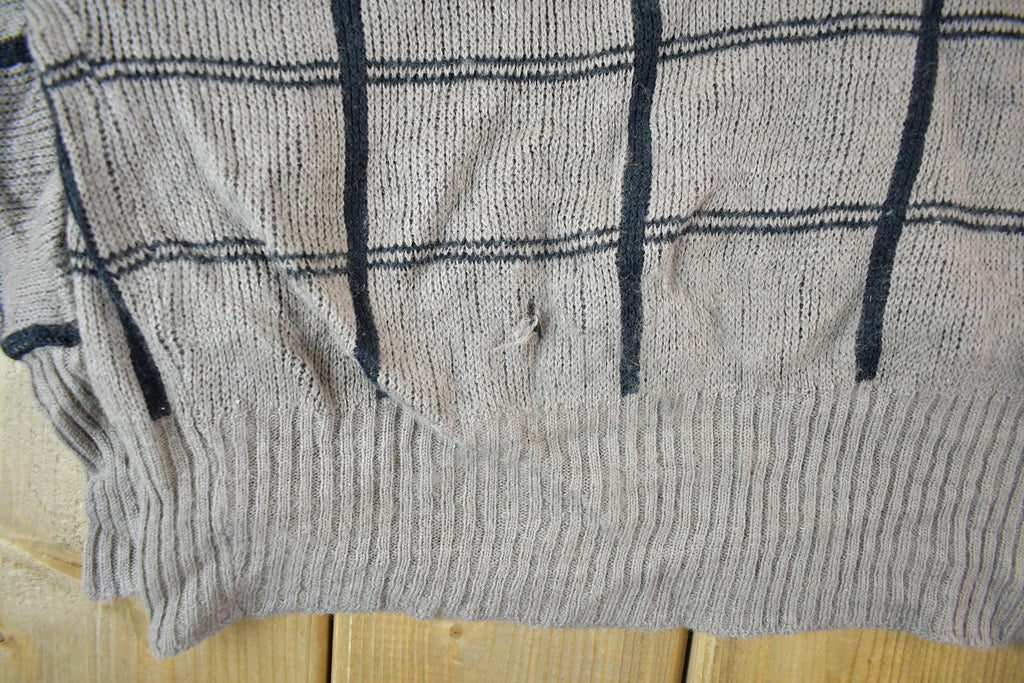 Vintage 1990s Knit Crewneck Sweater Adult L Cropped