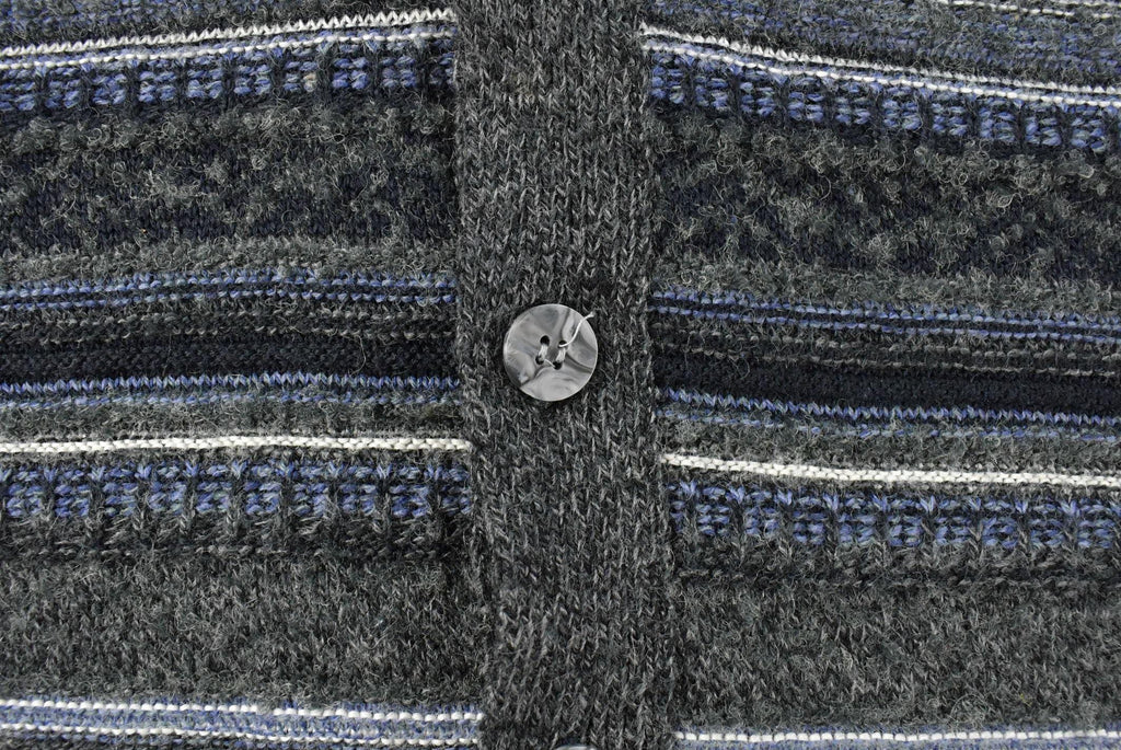 Vintage 1990s Croft & Barrow Abstract Knit Cardigan Sweater Vest Men's XL Tall