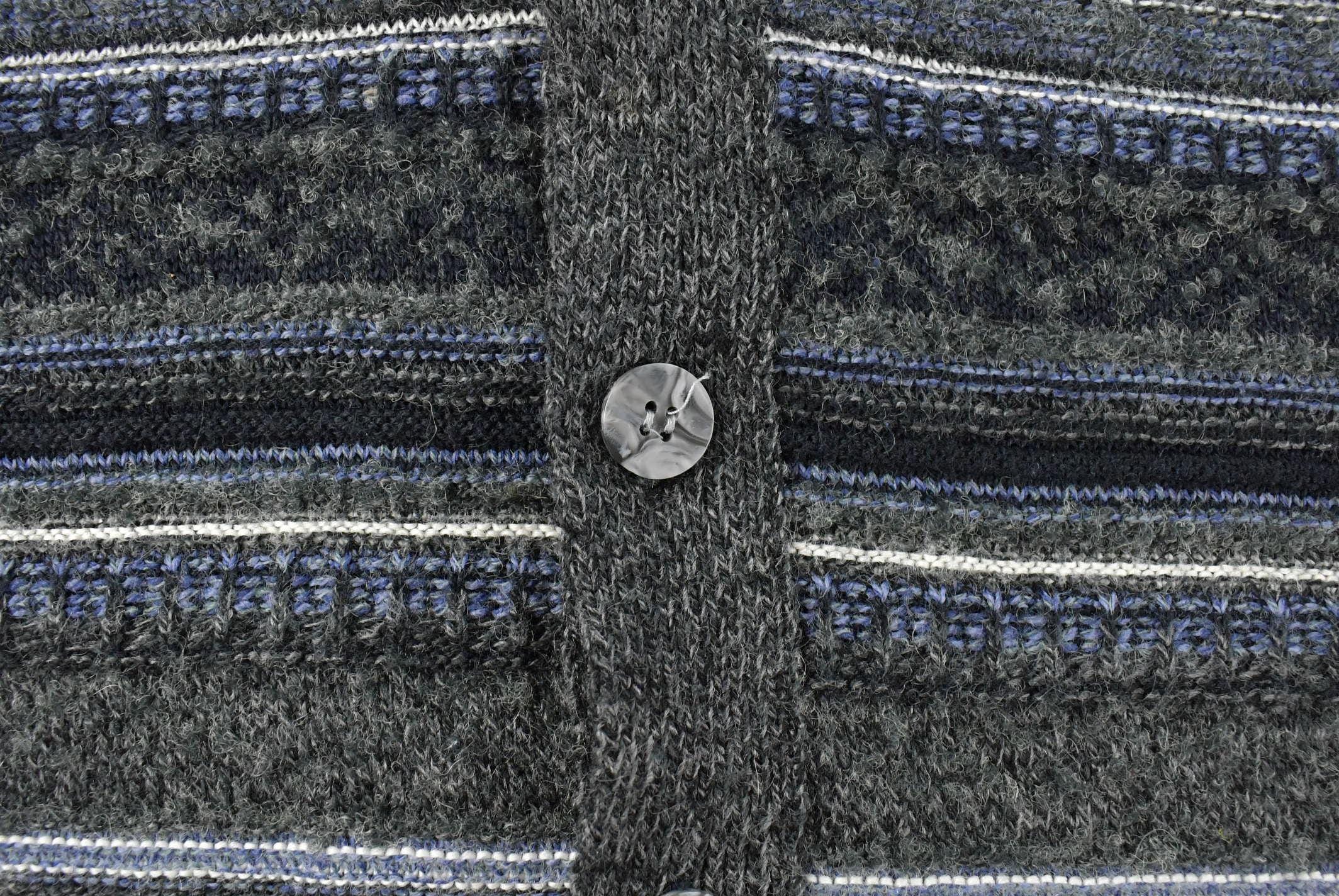 Vintage 1990s Croft & Barrow Abstract Knit Cardigan Sweater Vest Men's XL Tall