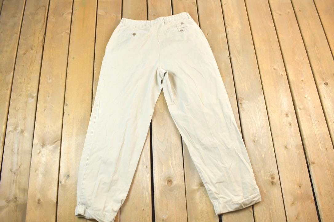 Vintage 1990s Tommy Hilfiger Chino Khaki Pants Size 33 x 32