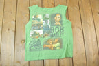 Vintage 1990s Bob Marley Trenchtown Rock Souvenir Single Stitch Graphic Print Tank Top Made In USA