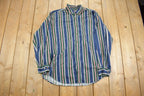 Vintage 1990s KnightsBridge Striped Long Sleeve Dress Shirt