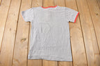 Vintage 1980s Huron Champion Henley Ringer T-Shirt Made In USA