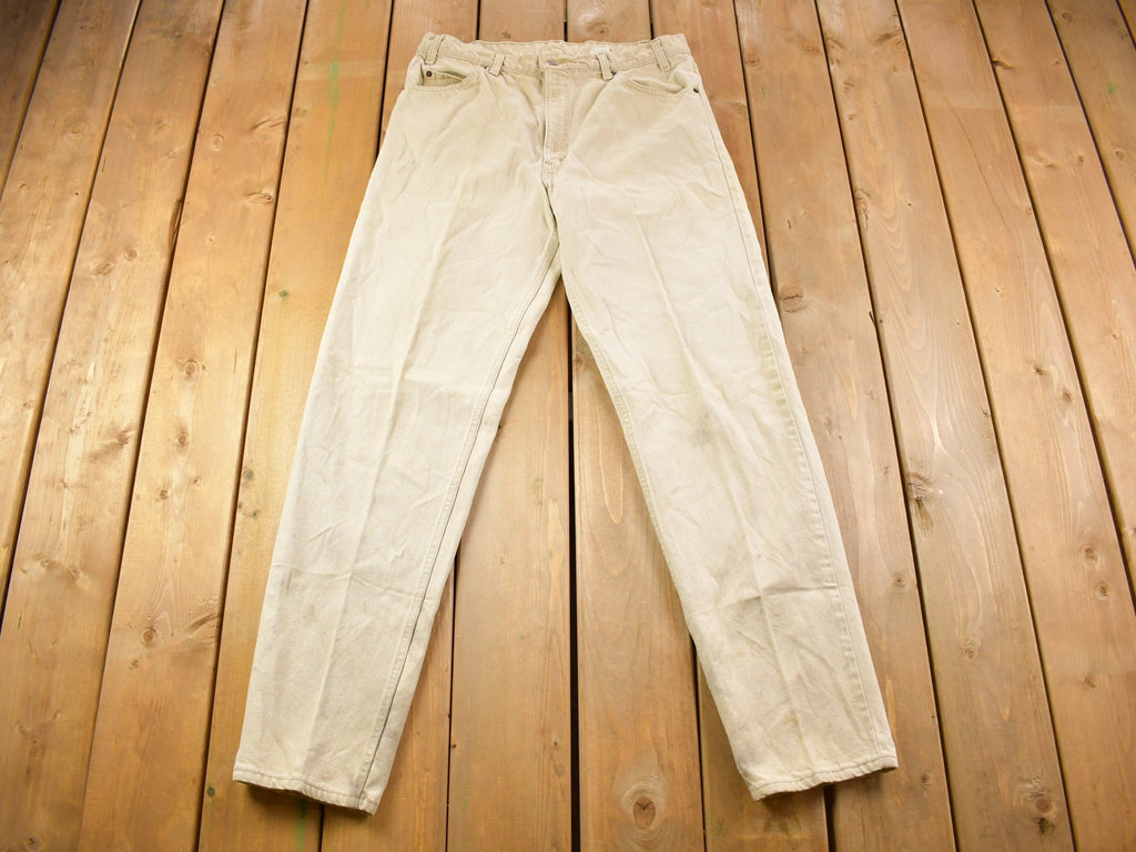 Vintage 1990s Levi's 550 Beige Wash Jeans Size 36 x 34