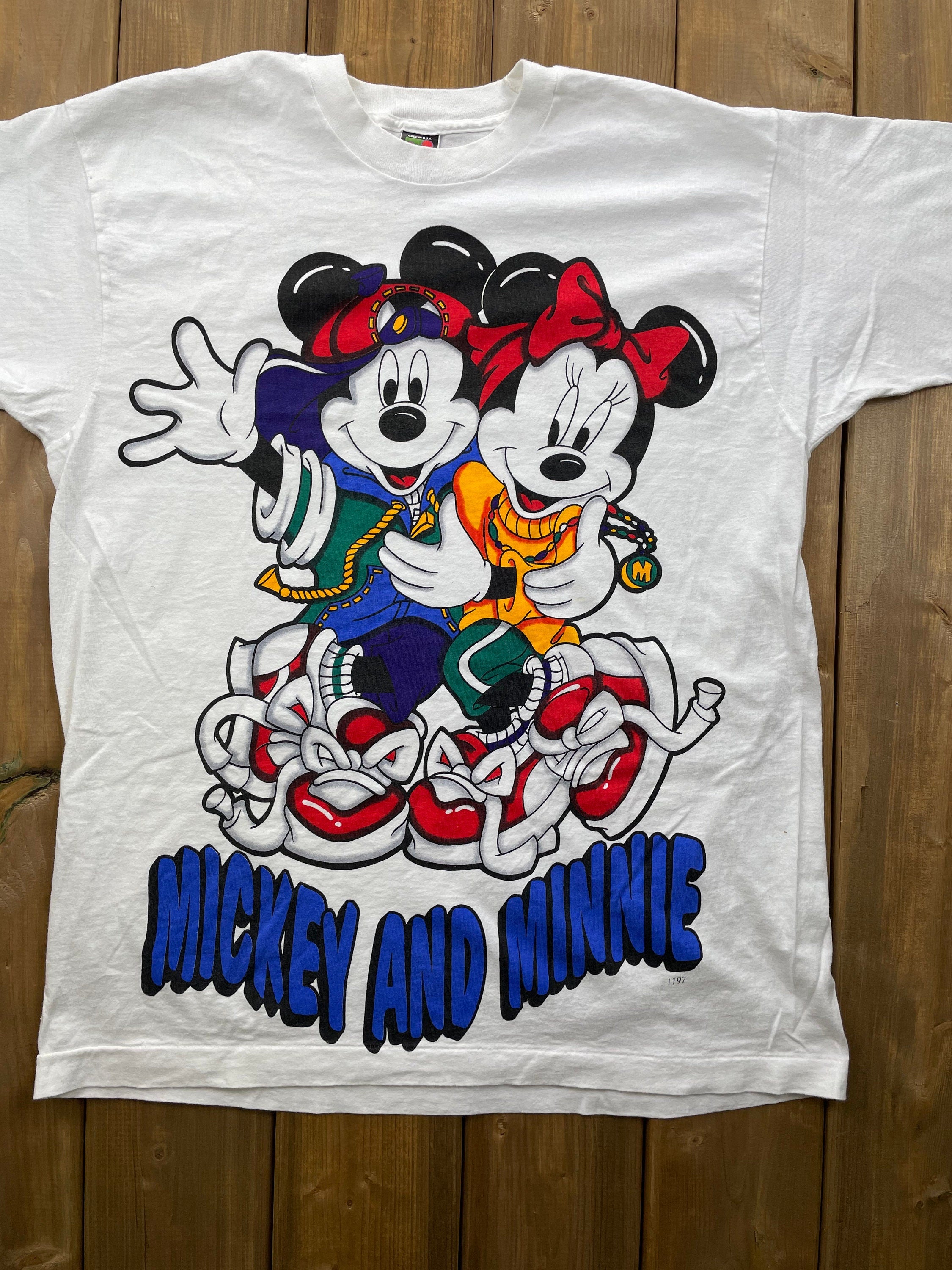 Vintage 90's Mickey And Minnie Cartoon T-Shirt