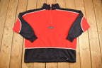 Vintage 1990s Boom X Embroidered Quarter Zip Sweatshirt