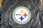 Vintage 1990s Pittsburgh Steelers Leather Varsity NFL Football Jacket Men's Large