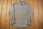 Vintage 1990s Atlantic Traders Plaid Flannel Button Up Shirt