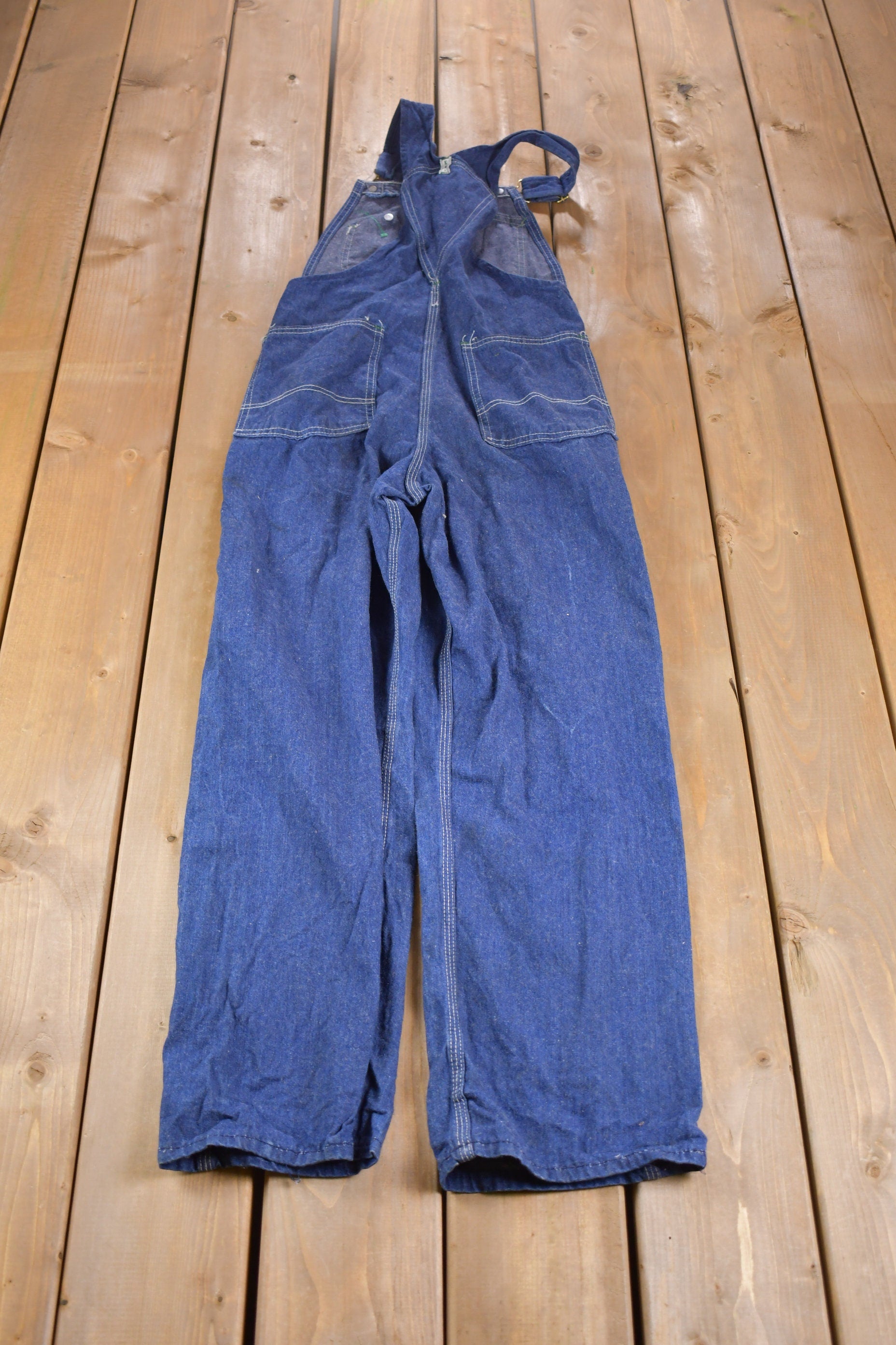Vintage 1990s Key Denim Overalls Size 26 x 29.5
