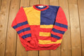 Vintage 1990s Free By Falke Patterned Crewneck Sweatshirt
