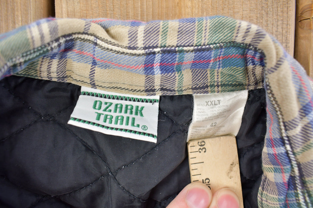 Vintage 1990s Lined Plaid Button Up Flannel Shirt