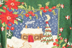 Vintage 1990s Tiara International Christmas Theme Knit Sweater Women's M  Vintage Holiday Sweater  Winter Landscape Theme