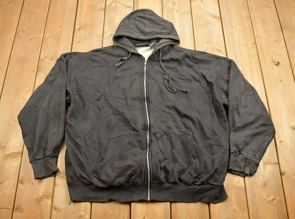 Vintage 1990s Coleman Outdoors Blank Zip Up Hoodie / 90s Crewneck / Made In Canada / Essential / Streetwear / Zip Up Hoodie / Blank Zip Up