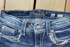 Vintage Y2K Miss Me Bedazzled Low Rise Jeans Size 26x31